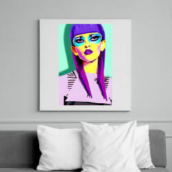 printfashion Absztrakt_napszemüveges_lány_1 - Vászonkép - Fehér (14073783)