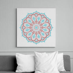 printfashion Kék-barna mandala - Vászonkép - Fehér (6633922)