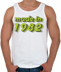 printfashion made-in-1982-green-grey - Férfi atléta - Fehér (486052)