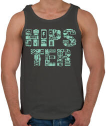 printfashion HIPSTER - Férfi atléta - Sötétszürke (410146)