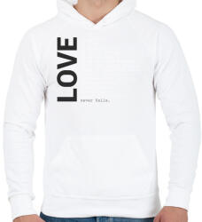 printfashion LOVE - Férfi kapucnis pulóver - Fehér (1157293)