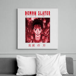printfashion DEMON SLAYER - Vászonkép - Fehér (6638799)