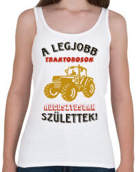 printfashion Traktoros szülinapja augusztus - Női atléta - Fehér (5751082)