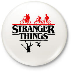 printfashion stranger things upside down 2 - Kitűző, hűtőmágnes - Fehér (3083409)