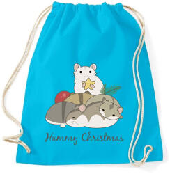 printfashion Hammy Christmas - Sportzsák, Tornazsák - Surf blue (14524470)