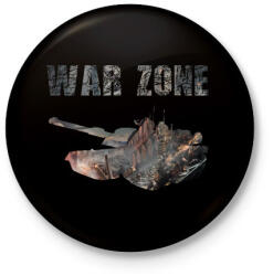 printfashion war zone - Kitűző, hűtőmágnes - Fekete (4066544)