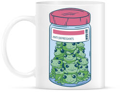 printfashion Béka antidepresszáns - Bögre - Fehér (13957542)