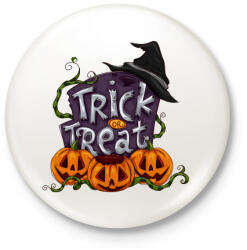printfashion Trick or Treat - Kitűző, hűtőmágnes - Fehér (3081623)