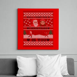 printfashion All I want for Christmas is you 2 - Vászonkép - Piros (9542177)