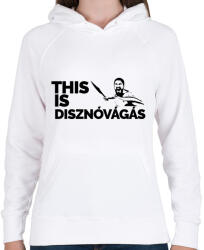 printfashion This is disznovágás - Női kapucnis pulóver - Fehér (2153124)