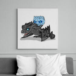 printfashion Éjkirály - Vászonkép - Fehér (6626864)