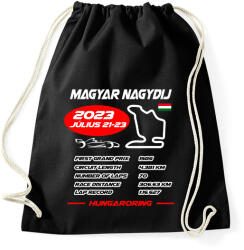 printfashion Magyar Nagydij 2023 - Sportzsák, Tornazsák - Fekete (13213662)