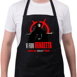 printfashion V for Vendetta 2 - Kötény - Fekete (4934712)