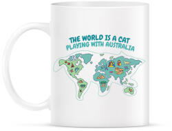 printfashion A világ egy macska - Bögre - Fehér (6161763)