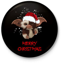 printfashion GIZMO christmas edition - Kitűző, hűtőmágnes - Fekete (3100105)