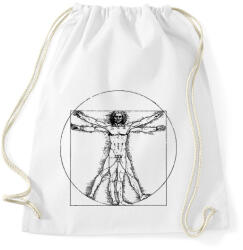 printfashion Michelangelo - Az ember - Sportzsák, Tornazsák - Fehér (6728567)