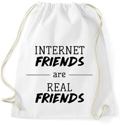 printfashion Internet friends - Sportzsák, Tornazsák - Fehér (13506868)