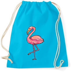 printfashion Flamingó vízfesték - Sportzsák, Tornazsák - Surf blue (1495645)