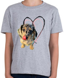 printfashion harlekin tacsi - Gyerek póló - Sport szürke (14918142)