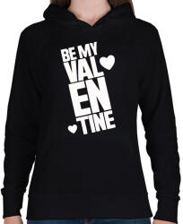 printfashion Be mine! - Női kapucnis pulóver - Fekete (2202578)