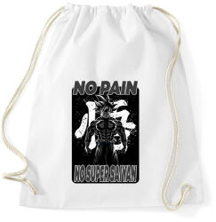 printfashion no pain no super saiyan - Sportzsák, Tornazsák - Fehér (12285020)