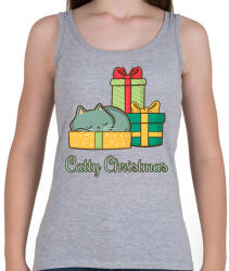 printfashion Catty Christmas - Női atléta - Sport szürke (14524253)