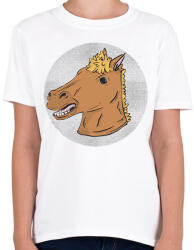 printfashion Ló maszk - Gyerek póló - Fehér (6157213)