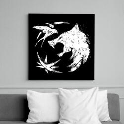 printfashion Witcher farkas fehér - Vászonkép - Fekete (6659763)