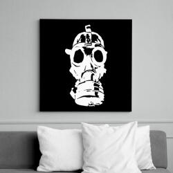 printfashion Metro Toxic Gas Mask (Fehér) - Vászonkép - Fekete (6646898)