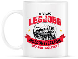 printfashion Legjobb mozdonyvezető - Évszámmal - Bögre - Fehér (7684470)