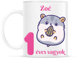 printfashion Hörcsögös minta - Bögre - Fehér (6239223)