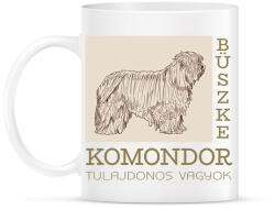 printfashion Büszke tulajdonos - Komondor - Bögre - Fehér (6303482)