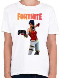 printfashion Scarlet Defender Fortnite - Gyerek póló - Fehér (2439025)
