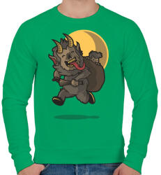 printfashion KRAMPUSZ - Férfi pulóver - Zöld (481098)