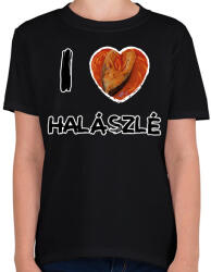 printfashion I love halászlé - Gyerek póló - Fekete (8698231)