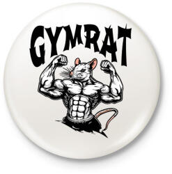 printfashion Gymrat - Kitűző, hűtőmágnes - Fehér (14156485)
