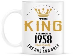 printfashion A király 1958-ban született - Bögre - Fehér (1215904)