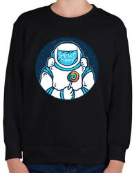 printfashion Édes Galaxis - Gyerek pulóver - Fekete (1898543)