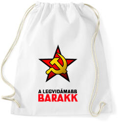 printfashion A LEGVIDÁMABB BARAKK - Sportzsák, Tornazsák - Fehér (9853270)