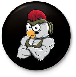 printfashion Chicken Rambo - Kitűző, hűtőmágnes - Fekete (3094458)