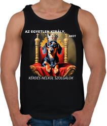 printfashion AZ EGYETLEN KIRÁLY - Férfi atléta - Fekete (15187006)