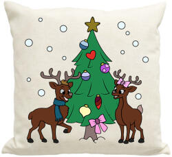 printfashion Christmas - Párnahuzat, Díszpárnahuzat - Lenvászon (10851051)