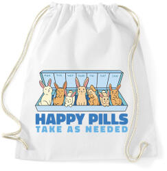 printfashion Nyuszi pirulák - Sportzsák, Tornazsák - Fehér (13982699)