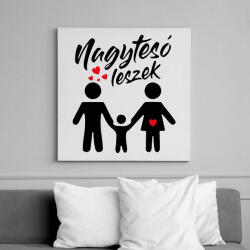 printfashion Nagytesó leszek - Vászonkép - Fehér (13772899)
