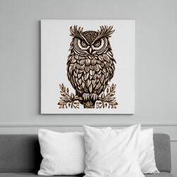 printfashion Bagoly - Vászonkép - Fehér (15955878)