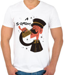 printfashion Söröm - S-öröm - Férfi V-nyakú póló - Fehér (4359541)