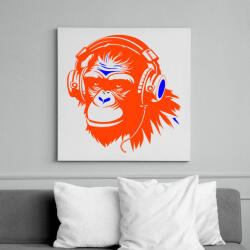 printfashion Monkey - Vászonkép - Fehér (14840884)