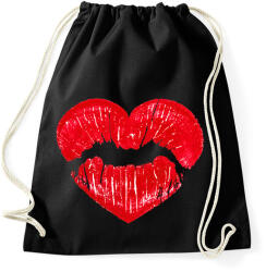 printfashion Love Mouth Kiss - Sportzsák, Tornazsák - Fekete (3915852)