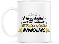 printfashion Aki boldog hétfőn - Bögre - Fehér (9067983)