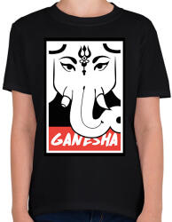 printfashion Ganesha - Gyerek póló - Fekete (7635519)